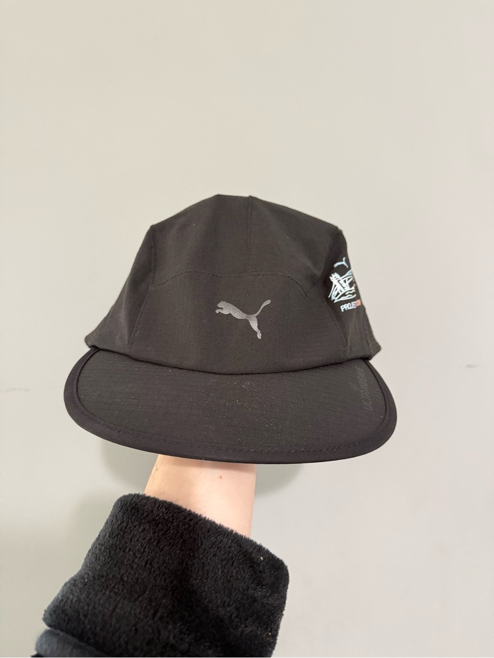 Puma Black Athletic Cap with Reflective Logo